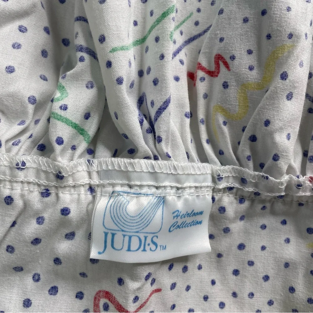 80s Judi's Heirloom Nursery Wall Decoration & Sheets Fabric Colorful Clown 40
